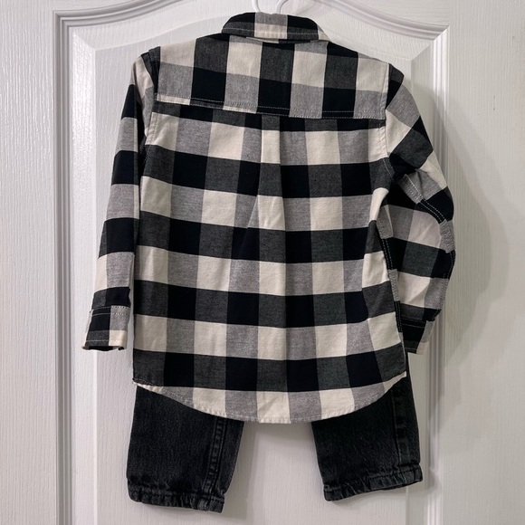 Sovereign Code Shepherd Check and Cat & Jack Black Jeans - Picture 4 of 6